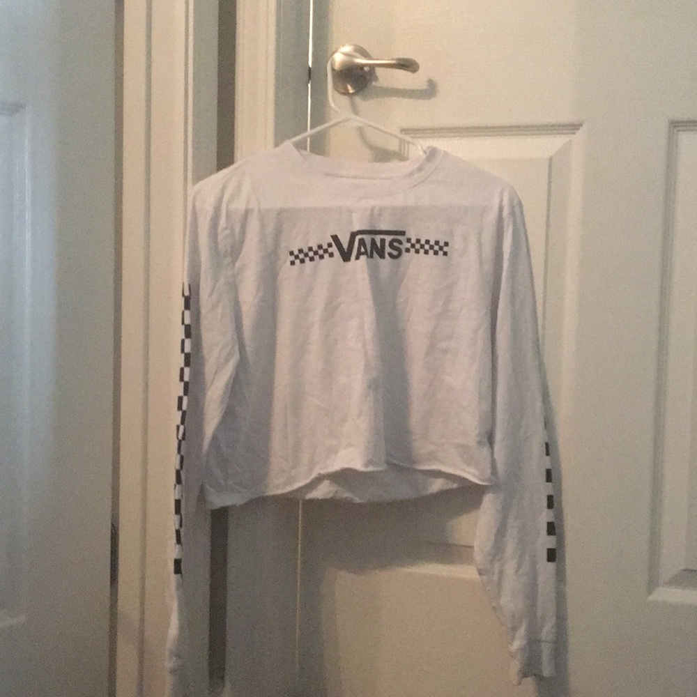 VANS CROPPED CHECKERED LONG SLEEVE
